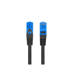 CABLE RED LANBERG LATIGUILLO CAT.6A S/FTP LSZH CCA 1M NEGRO FLUKE PASSED