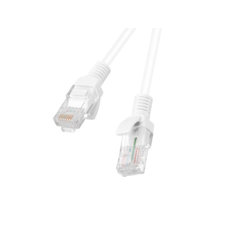 CABLE RED LANBERG LATIGUILLO CAT.5E UTP 0.25M BLANCO FLUKE PASSED