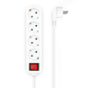 AISENS BASE MULTIPLE 4 TOMAS INTERRUPTOR CABLE 3x1.5MM2 1.4M
