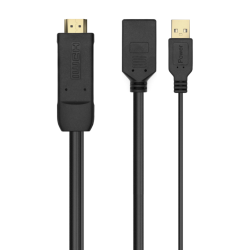 CONVERSOR AISENS ACTIVO HDMI 2.0 A/M USB A/M DISPLAYPORT/H 10CM