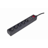 PROTECTOR CONTRA SOBRETENSIONES GEMBIRD 5 ENCHUFES 4 5 M NEGRO