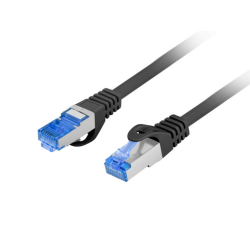 CABLE RED LANBERG LATIGUILLO CAT.6A S/FTP LSZH CCA 2M NEGRO FLUKE PASSED