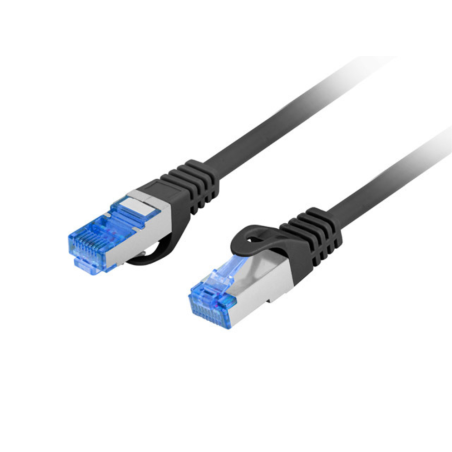CABLE RED LANBERG LATIGUILLO CAT.6A S/FTP LSZH CCA 2M NEGRO FLUKE PASSED