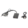 ADAPTADOR LANBERG VGA MACHO+AUDIO 3.5MM JACK/HDMI HEMBRA 20 CM NEGRO