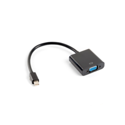 ADAPTADOR LANBERG MINIDISPLAYPORT MACHO/VGA HEMBRA 20CM NEGRO