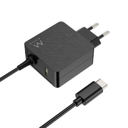 CARGADOR DISPOSITIVO MOVIL EWENT USB C 45W (ADICIONAL USB A