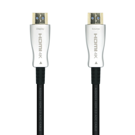 CABLE HDMI AISENS V2.0 OPTICO ACTIVO AOC 4K60HZ M/M 15M NEGRO