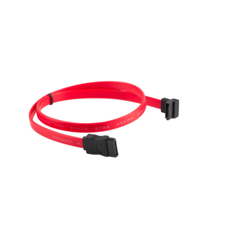 CABLE SATA III LANBERG 6GB/S HEMBRA HEMBRA ANGULO 0.5M ROJO
