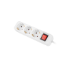 REGLETA LANBERG 3 TOMAS SCHUKO CON PROTECION BLANCA 1.5M