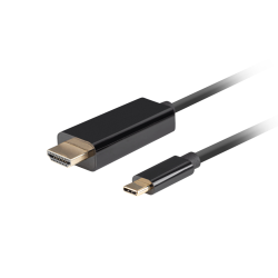 CABLE USB-C A HDMI LANBERG MACHO/MACHO 4K 60HZ 3M NEGRO
