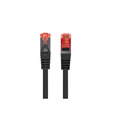 CABLE RED LANBERG LATIGUILLO CAT.6 S/FTP LSZH CU 0.5M NEGRO FLUKE PASSED