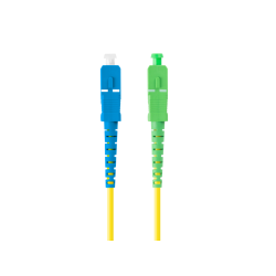 CABLE DE FIBRAOPTICA LANBERG 1M MONO SC/APC-SC/UPC SIMPLEX G657A1 LSZH AMARILL