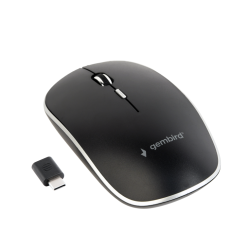 RATON OPTICO GEMBIRD INALAMBRICO 1600 DPI NEGRO 4 BOTONES (RECEPTOR TIPO