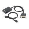 CABLE ADAPTADOR GEMBIRD VGA MACHO A HDMI HEMBRA 0,15M CON AUDIO 3,5MM