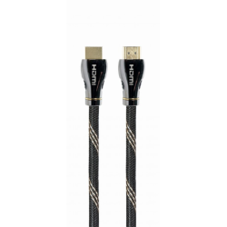 CABLE HDMI 2.1 8K 60HZ GEMBIRD CCBP-HDMI8K-2M PREMIUM TRENZADO ETHERNET 2M NEGRO