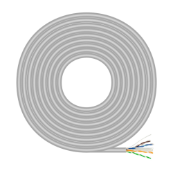 BOBINA CABLE RED AISENS RJ45 CAT.6 UTP RIGIDO CCA 305M GRIS
