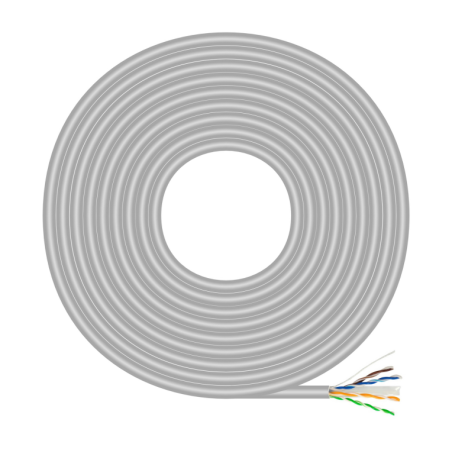 BOBINA CABLE RED AISENS RJ45 CAT.6 UTP RIGIDO CCA 305M GRIS