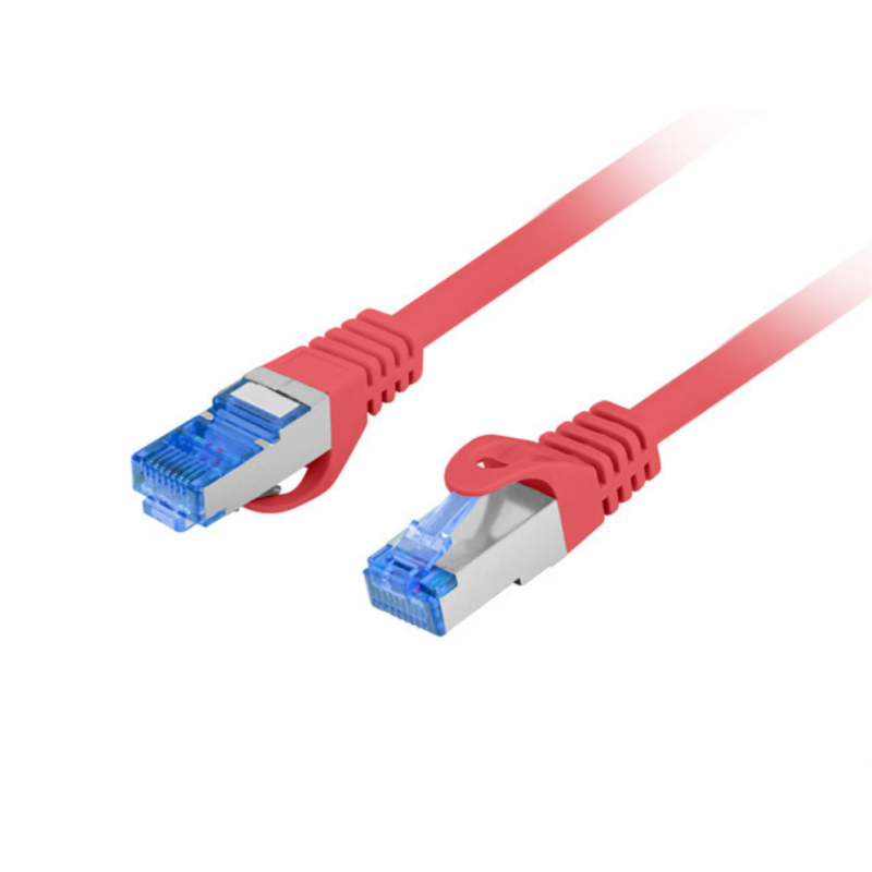 CABLE RED LANBERG LATIGUILLO CAT.6A S/FTP LSZH CCA 0.25M ROJO FLUKE PASSED