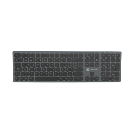 TECLADO WIRELESS NATEC DOLPHIN SLIM SWITCH X-SCISSOR BT5.0 BT3.0 2.4GHz ALUMINIO