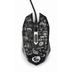 RATON GEMBIRD 6 BOTONES WIRED OPTICAL LED NEGRO
