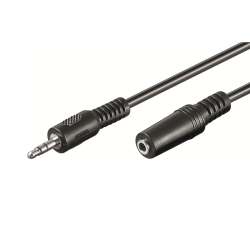 CABLE DE AUDIO ESTEREO DE 3,5 MM M A 3,5 MM F DE 3,0 METROS