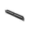 PATCH PANEL LANBERG 12 PUERTOS 1U 10" CAT.6 NEGRO