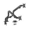 SOPORTE ESCRITORIO AJUST GEMBIRD CON BRAZO PARA 2 PANTALLAS 17-32 HASTA 8 KG