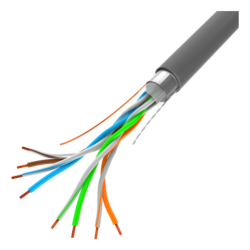 BOBINA CABLE RED LANBERG FTP RJ45 100 MB/S SOLIDO CCA AWG24 305M GRIS