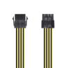 CABLE ALIMENTACION AISENS 8PIN H-4+4PIN M 30CM
