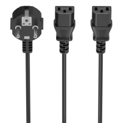 CABLE ALIMENTACION CPU AISENS CEE7/M-2XC13/H NEGRO 3.0M
