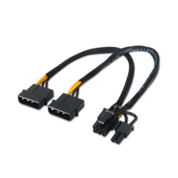 CABLE AISENS TARJETA GRÃ?FICA 2XMOLEX 4PIN M-PCI-E(MOLEX 6+2PIN) M 20CM