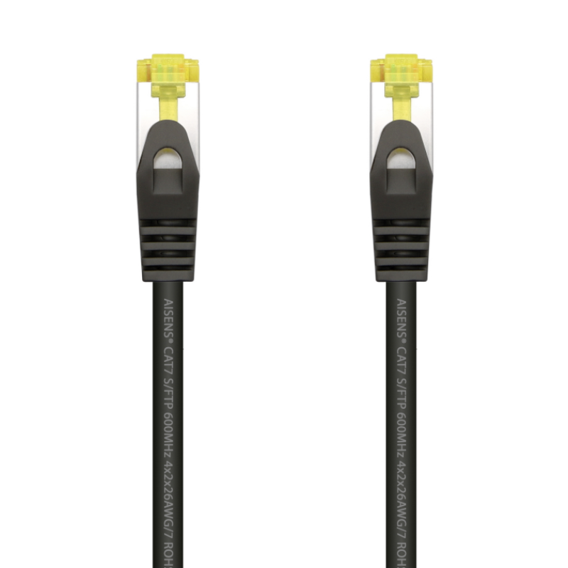 CABLE RED AISENS LATIGUILLO RJ45 LSZH CAT.7 SFTP PIMF 25CM NEGRO