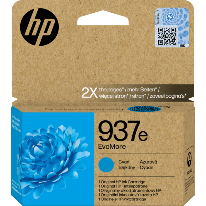 CARTUCHO DE TINTA HP 937E CIAN OFFICEJET PRO 9110B 9120