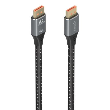 CABLE AISENS DISPLAYPORT V2.1 16K@60HZ 80GBPS DP/M-DP/M NEGRO 1.0M