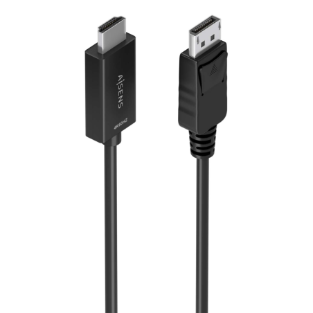 CABLE CONVERSOR AISENS DISPLAYPORT/M A HDMI/M 4K@60HZ NEGRO 1.0M