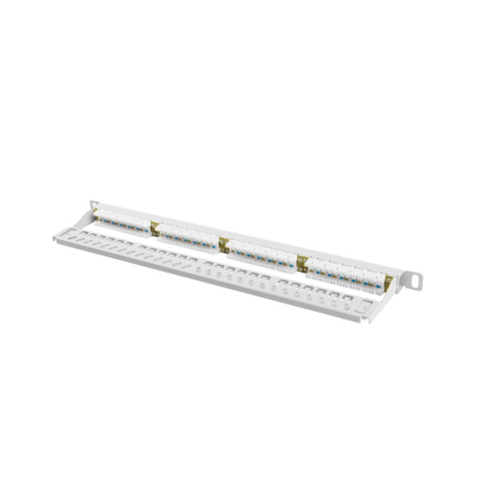 PATCH PANEL LANBERG CAT.6 UTP 24 PUERTOS 0.5U RACK 19 GRIS