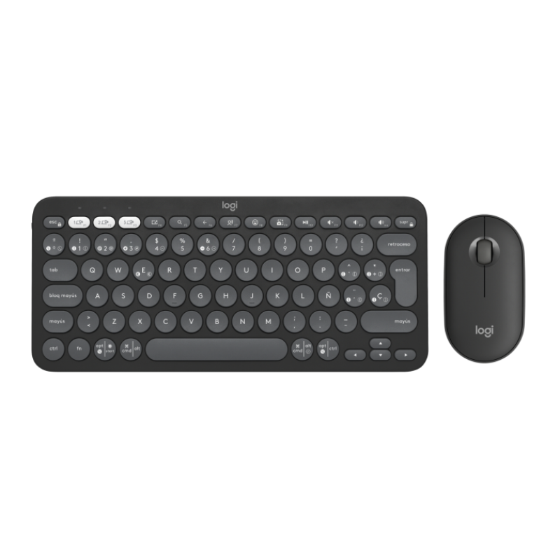 COMBO TECLADO RATON LOGITECH QWERTY INALAMBRICO GRAFITO