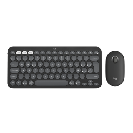 COMBO TECLADO RATON LOGITECH QWERTY INALAMBRICO GRAFITO