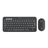 COMBO TECLADO RATON LOGITECH QWERTY INALAMBRICO GRAFITO