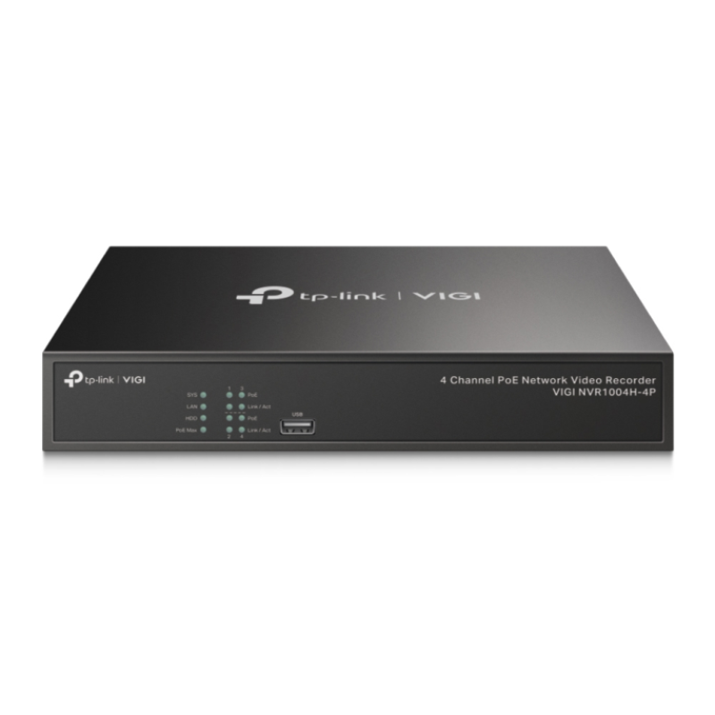 NVR VIGI TP-LINK VIGI NVR1104H-4P 04ch PoE BAY 1HDD H265
