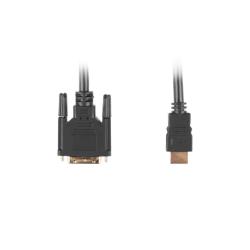 CABLE HDMI LANBERG MACHO/DVI-D 18+1 MACHO SINGLE LINK 0.5M NEGRO
