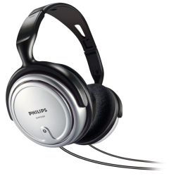 AURICULAR DIADEMA PHILIPS SHP2500/10 6M CABLE NEGRO, PLATA