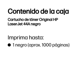 HP 44A Black Original LaserJet Toner Cartridge cartucho de tóner 1 pieza(s