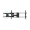 TooQ LP3790TN-B soporte para TV 2,29 m (90") Negro