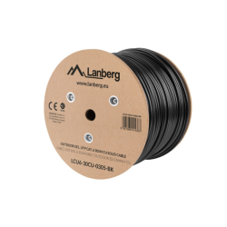 Lanberg LCU6-30CU-0305-BK cable de red Negro 305 m Cat6 U/UTP (UTP