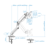 TooQ DB4032TNR-W soporte para monitor 81,3 cm (32") Blanco Escritorio