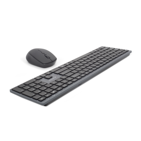 Gembird KBS-ECLIPSE-M500-PT teclado Ratón incluido Universal RF inalámbrico QWERTY Portugués Gris