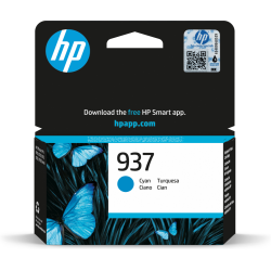HP 937 Cyan Original Ink Cartridge cartucho de tinta 1 pieza(s) Rendimiento estándar