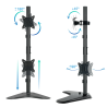 TooQ DB1703TNV-B soporte para monitor 81,3 cm (32") Negro Escritorio