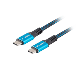Lanberg CA-CMCM-45CU-0005-BK cable USB USB4 Gen 2x2 0,5 m USB C Negro, Azul